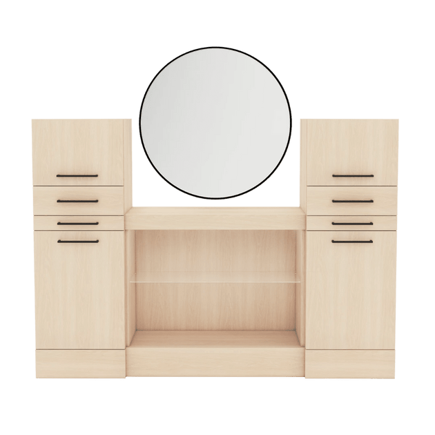 Westin Magnifico Wall-Mount Single Styling Station with Westin Round Mirror - Kaemark
