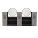 Westin Magnifico Wall-Mount Double Styling Station with Westin Round Mirror - Kaemark