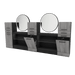 Westin Magnifico Wall-Mount Double Styling Station with Westin Round Mirror - Kaemark