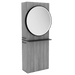 Westin Single Operator Styling Station with Westin Round Mirror and Solid Surface Shelf - Kaemark