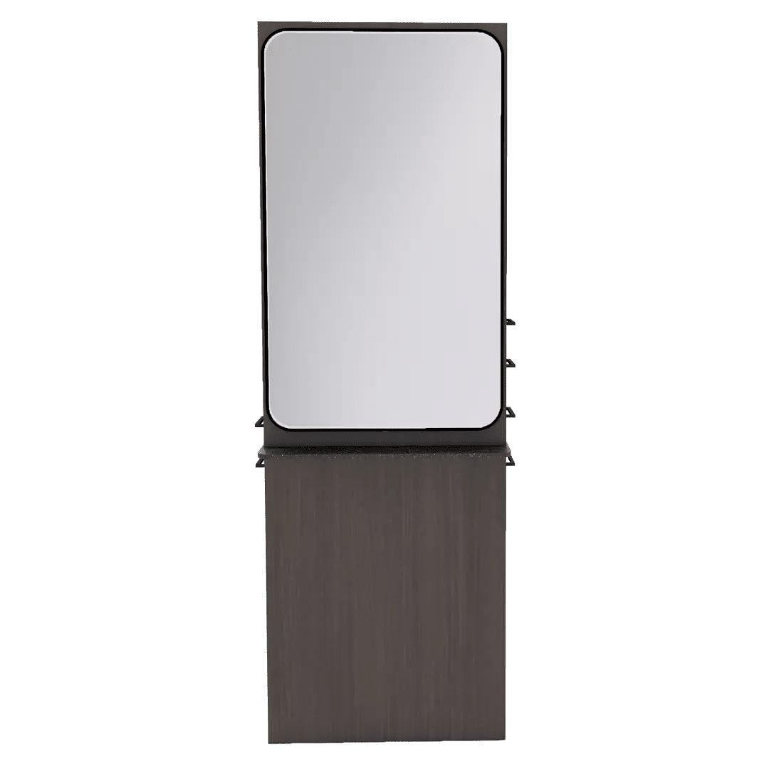 Westin Single Operator Styling Station with Westin Rectangle Mirror and Solid Surface Shelf - Kaemark