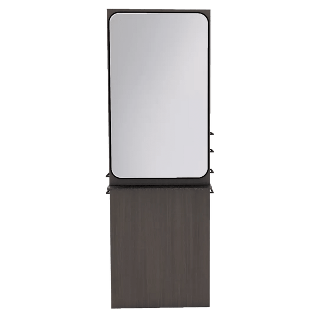 Westin Single Operator Styling Station with Westin Rectangle Mirror and Solid Surface Shelf - Kaemark