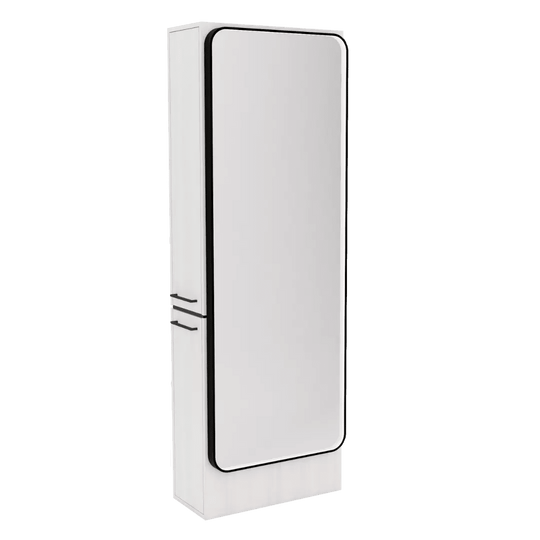 Westin Single Operator Styling Station with Westin Full-Length Mirror and Solid Surface Shelf - Kaemark