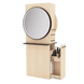 Westin Double Operator Styling Station with Westin Round Mirror and Solid Surface Shelf - Kaemark