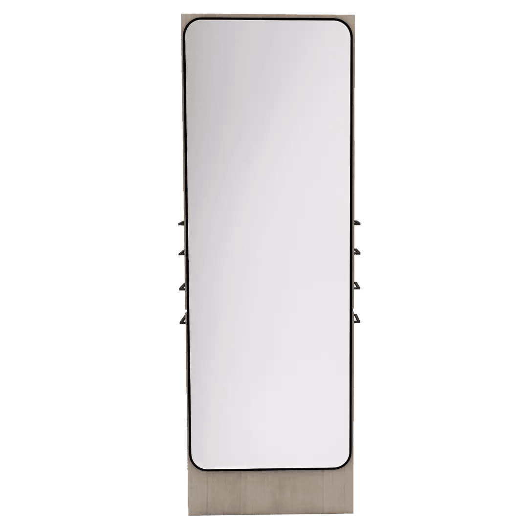 Westin Double Operator Styling Station with Westin Full-Length Mirror and Solid Surface Shelf - Kaemark