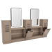 Westin Magnifico Wall-Mount Double Operator Styling Station with Westin Rectangle Mirror - Kaemark