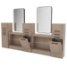 Westin Magnifico Wall-Mount Double Operator Styling Station with Westin Rectangle Mirror - Kaemark