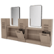 Westin Magnifico Wall-Mount Double Operator Styling Station with Westin Rectangle Mirror - Kaemark