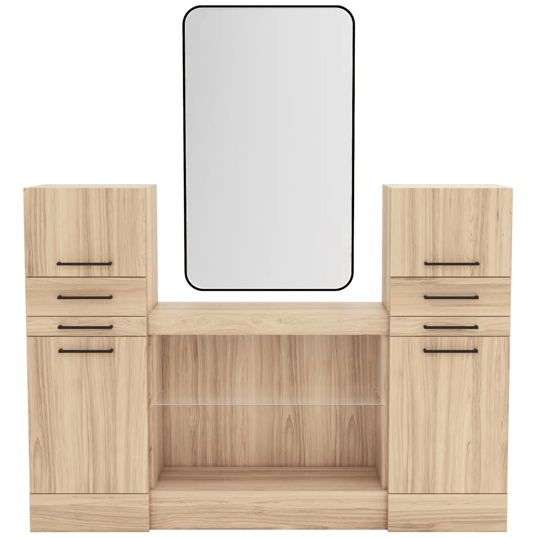 Westin Magnifico Wall-Mount Single Operator Styling Station with Westin Rectangle Mirror - Kaemark