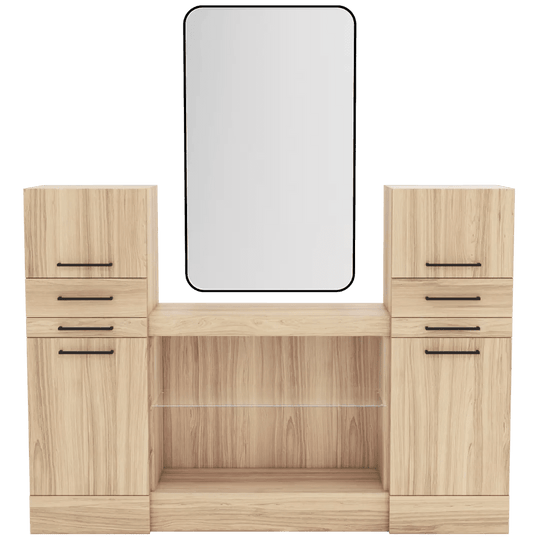 Westin Magnifico Wall-Mount Single Operator Styling Station with Westin Rectangle Mirror - Kaemark