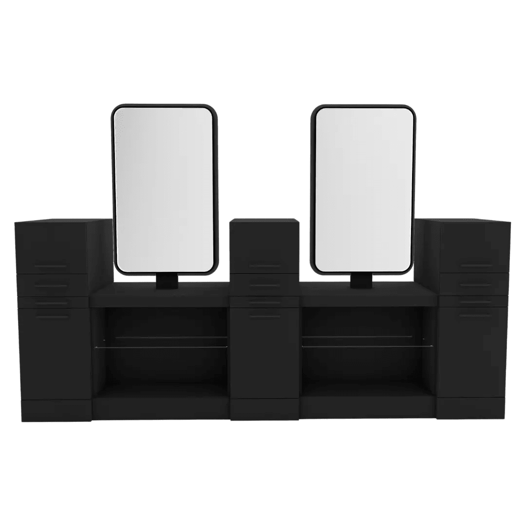 Westin Magnifico Back-to-Back Four Operator Styling Station with Westin Rectangle Mirror - Kaemark