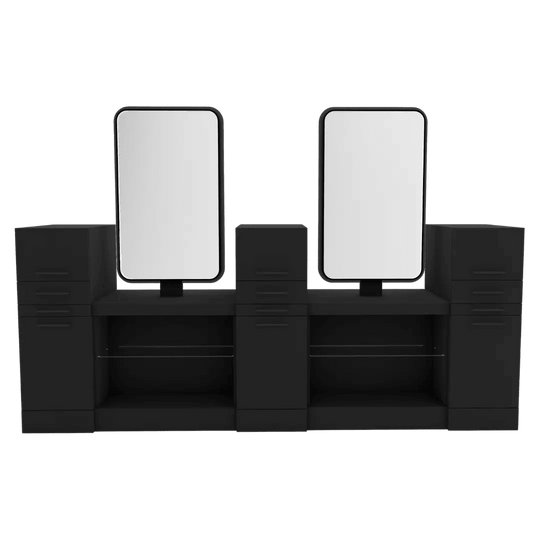 Westin Magnifico Back-to-Back Four Operator Styling Station with Westin Rectangle Mirror - Kaemark