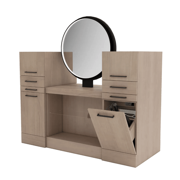 Westin Magnifico Back-to-Back Two Operator Styling Station with Westin Round Mirror - Kaemark