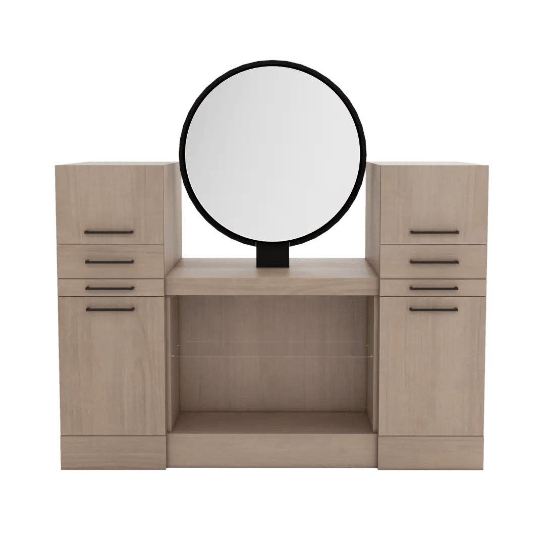 Westin Magnifico Back-to-Back Two Operator Styling Station with Westin Round Mirror - Kaemark