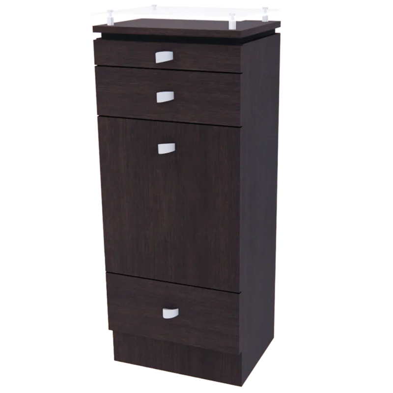 Kaemark A Canterbury American-Made Salon Cabinet Styling Station with two drawers and two drawers.