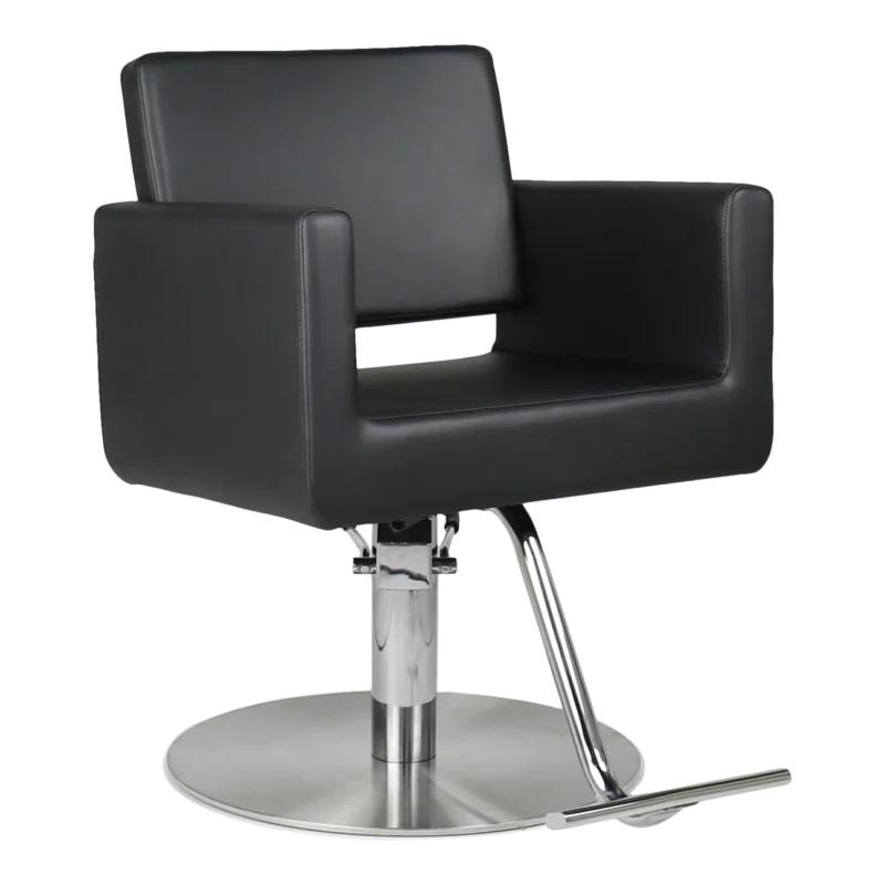 Kaemark A Draper styling chair with a chrome base.