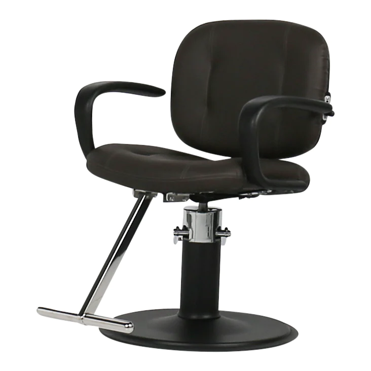 Kaemark A Eloquence American-Made Salon All-Purpose Chair with a chrome base.