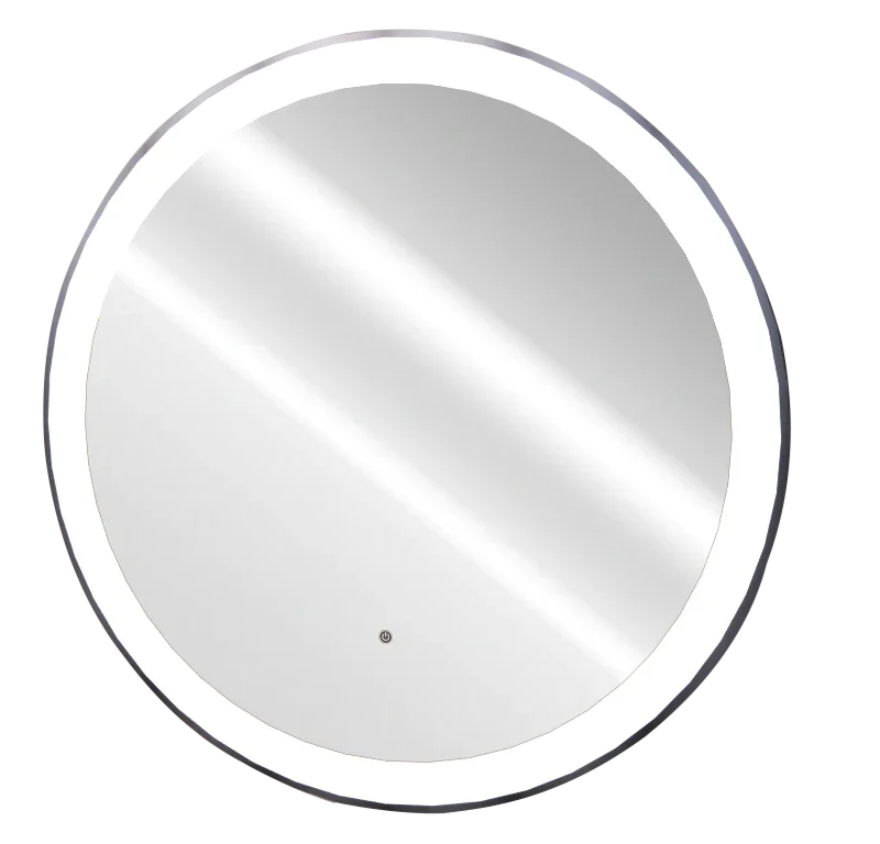 Kaemark A Glo LED Round Mirror on a white background.