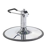 Kaemark A chrome hair styling stand on a white background.