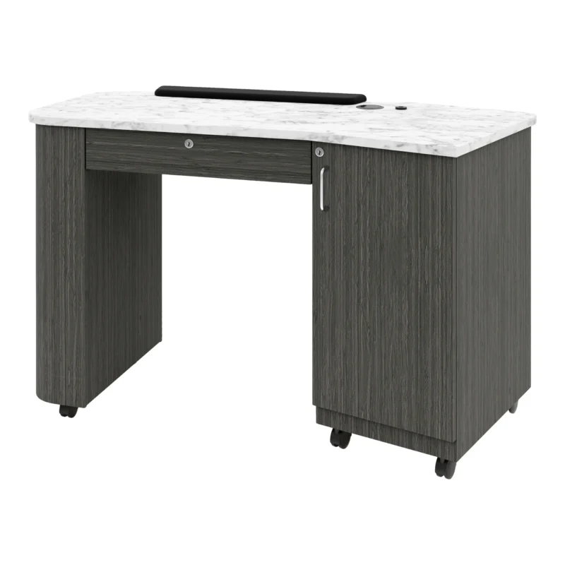 Imperial Nail Table with 2 storage cabinets