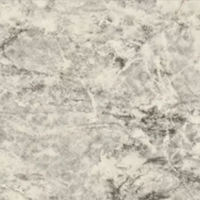 Kaemark A close up image of a white and gray marble.