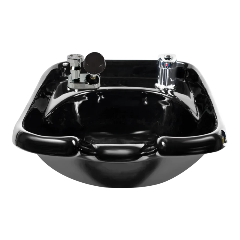 Kaemark An image of a 901 Cabinet Mount Shampoo Bowl with a faucet on it.