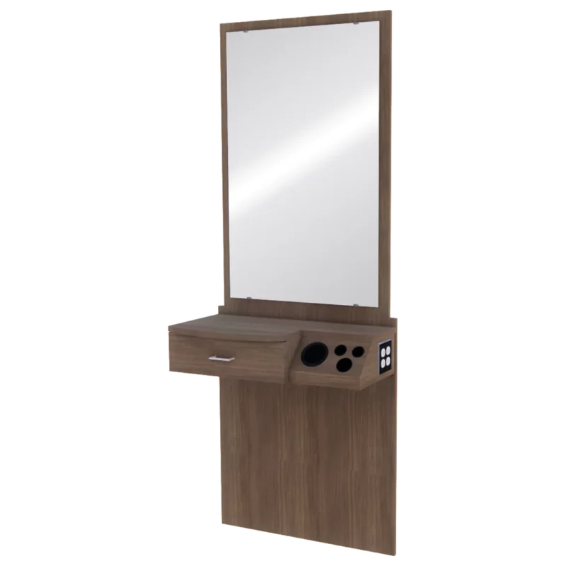 Kaemark Sentence with replaced product name: An image of the A La Carte American-Made Single Styling Station with a mirror.