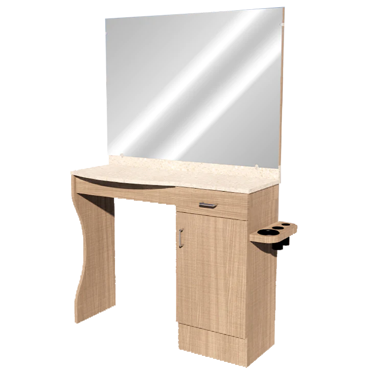 Kaemark An image of a A La Carte Styling Station with a mirror.