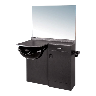 Kaemark A La Carte American-Made Wet Station with a mirror and sink.