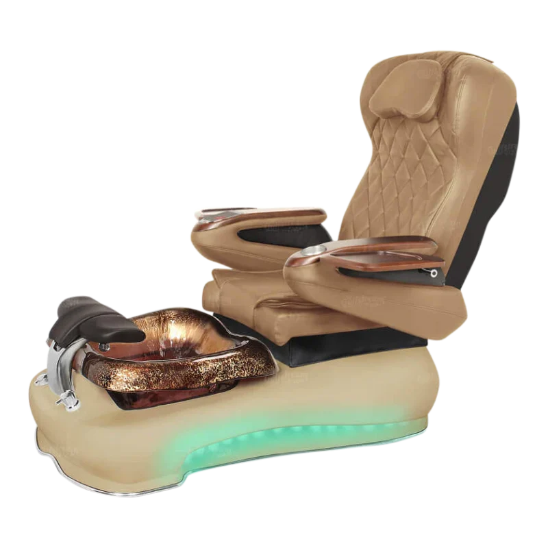 Kaemark A La Tulip 3 Pedicure Chair by Gulfstream Inc. with a light on it.