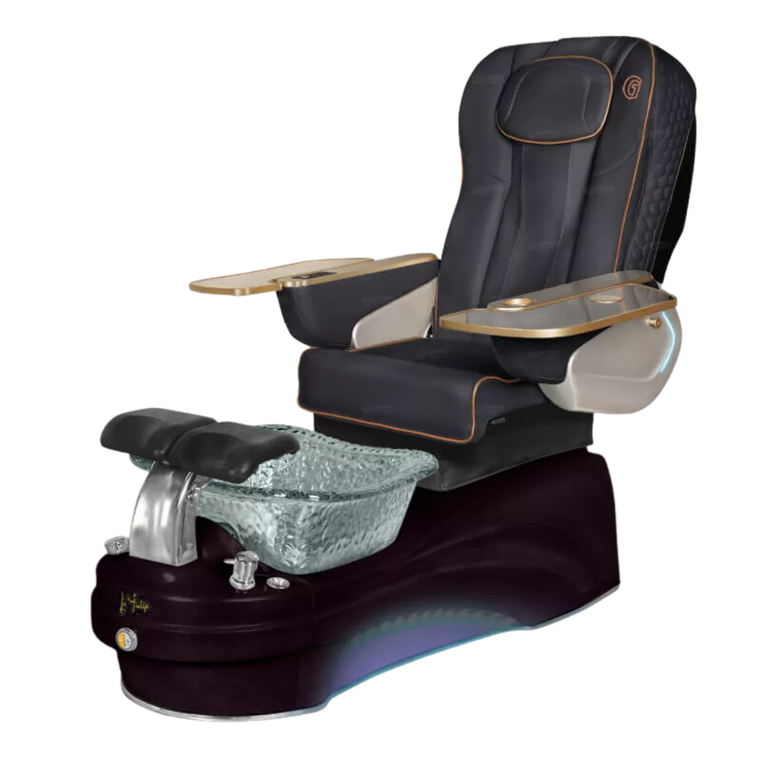 La Tulip 3 - Blackwith Clear BowlBlack Base