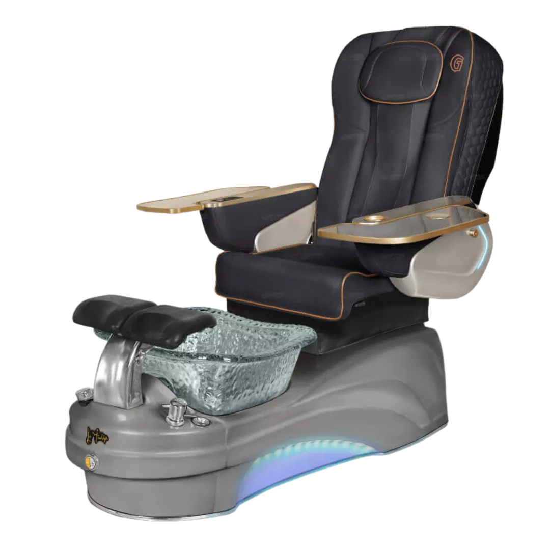 La Tulip 3 - Blackwith Clear BowlGrey Base