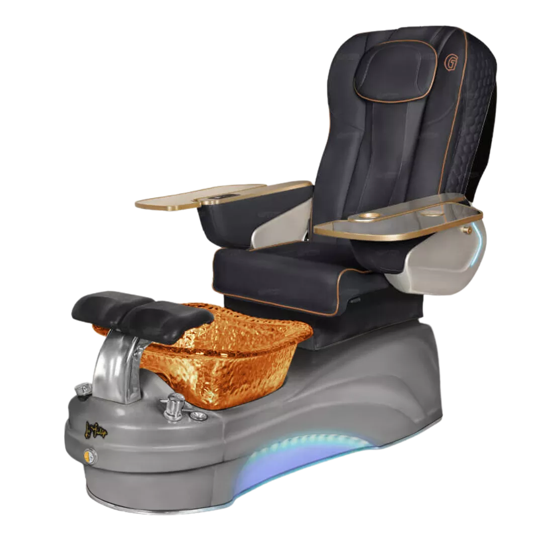 La Tulip 3 - Blackwith Gold BowlGrey Base