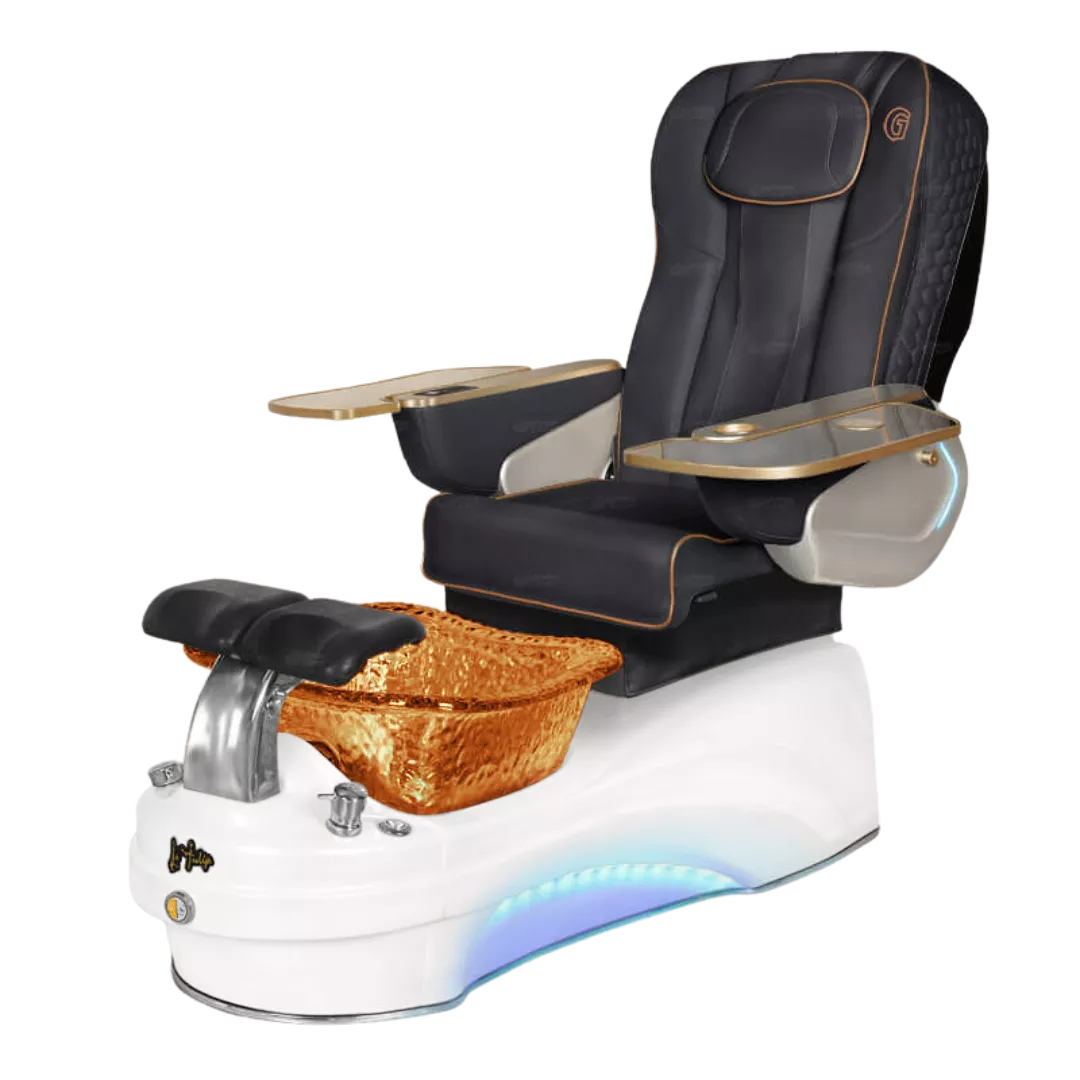 La Tulip 3 - Blackwith Gold BowlPearl White Base