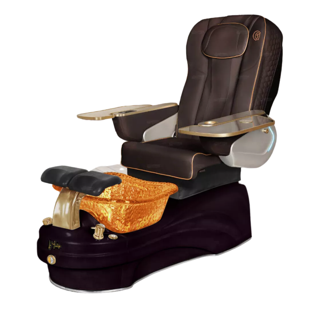 La Tulip 3 - Chocolatewith Gold BowlBlack Base