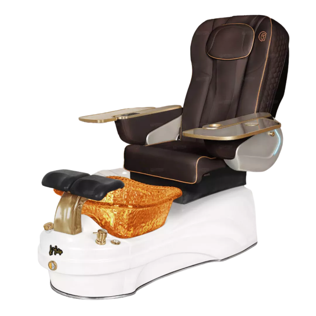 La Tulip 3 - Chocolatewith Gold BowlPearl White Base