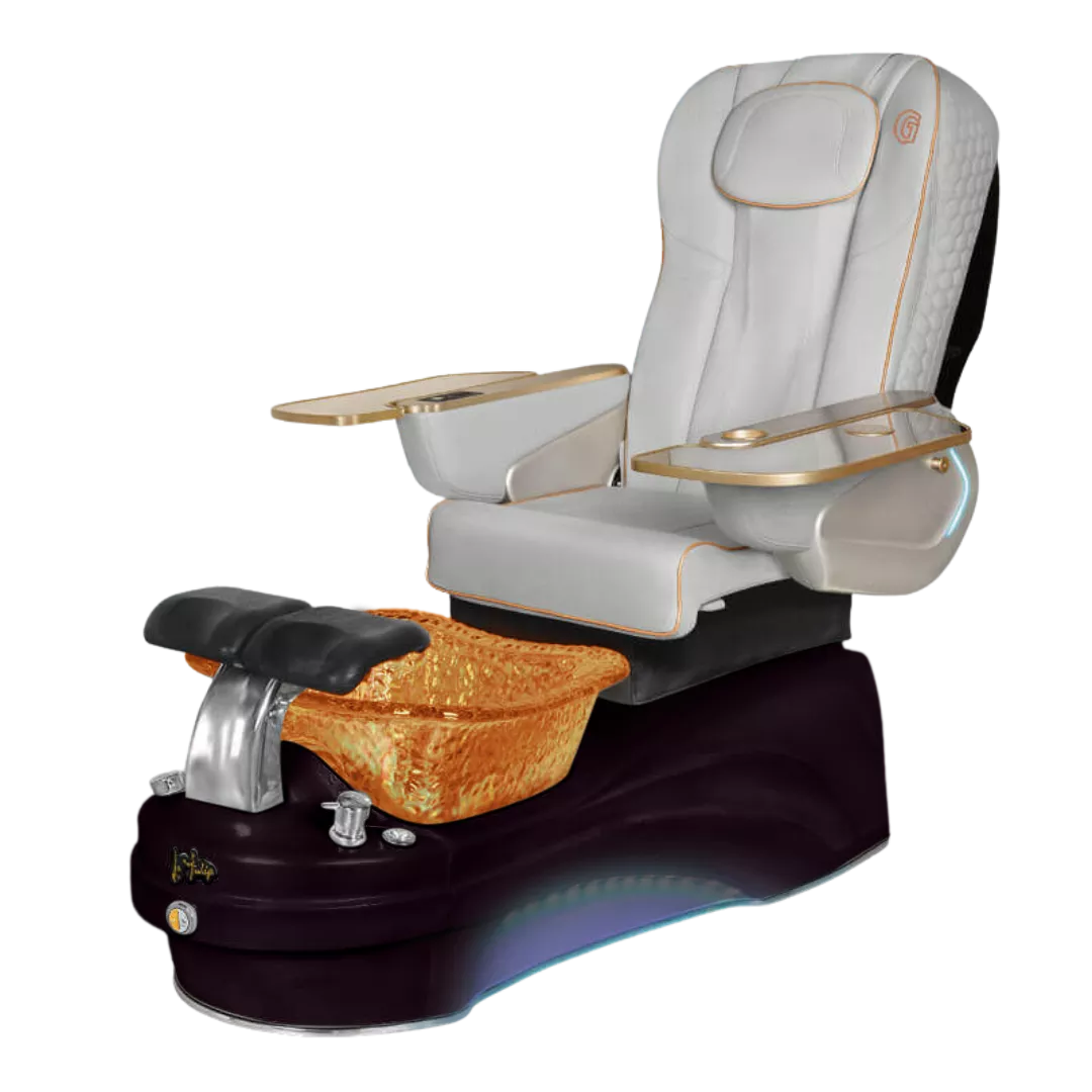 La Tulip 3 - Greywith Gold BowlBlack Base