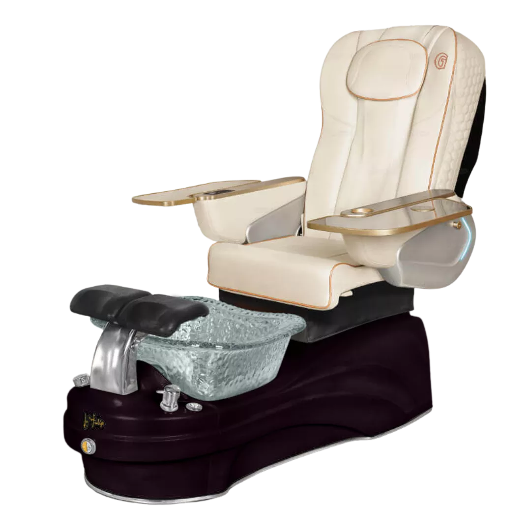 La Tulip 3 - Whitewith Clear BowlBlack Base