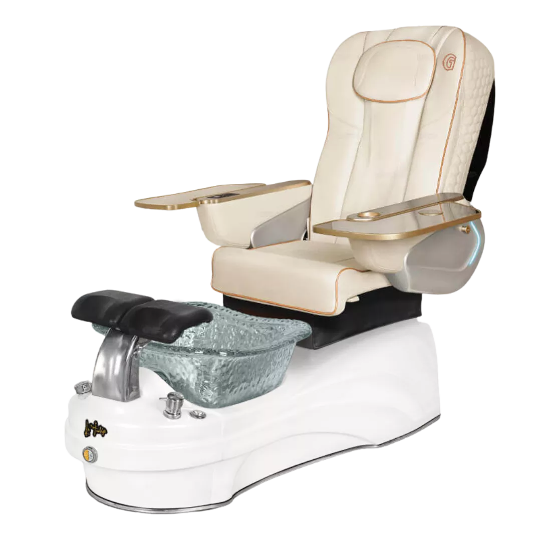 La Tulip 3 - Whitewith Clear BowlPearl White Base