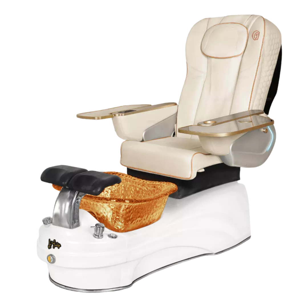 La Tulip 3 - Whitewith Gold BowlPearl White Base