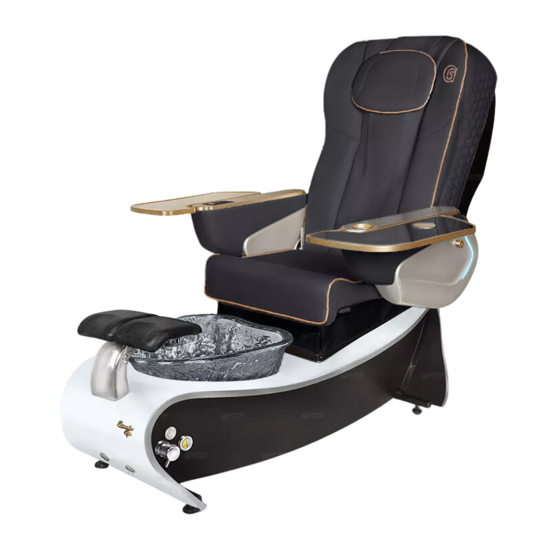 Lavender 3 - Black with Black BowlWhite Gloss Laminate Base