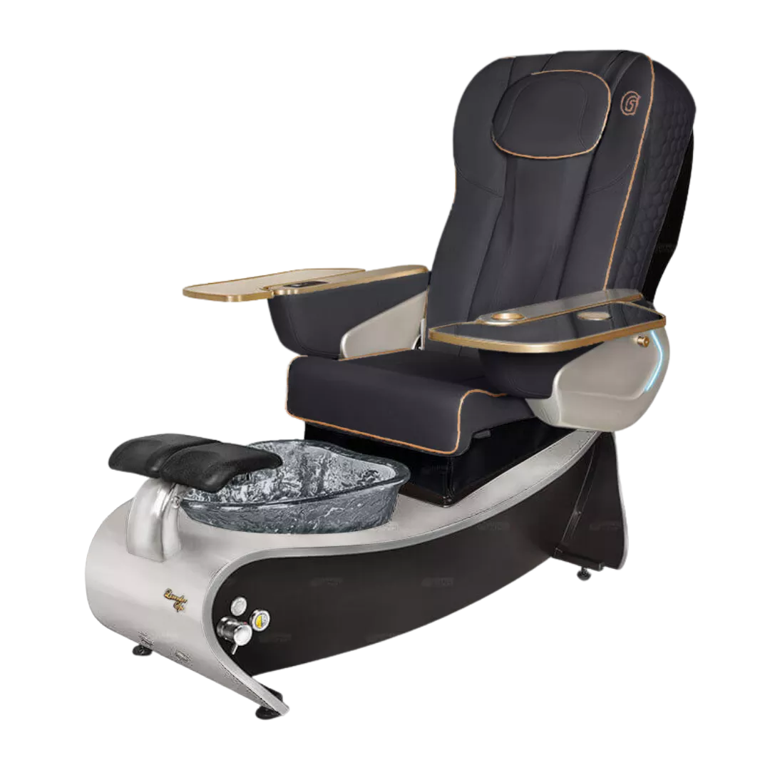 Lavender 3 - Black with Black BowlWhite Marble Laminate Base