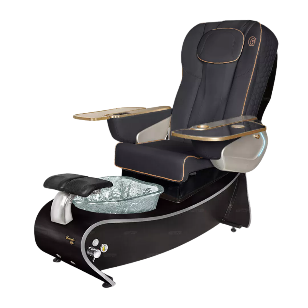 Lavender 3 - Black with Clear BowlBlack Gloss Laminate Base