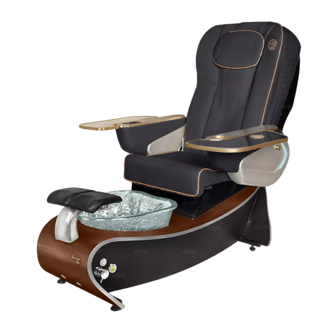 Lavender 3 - Black with Clear BowlDark Cherry Laminate Base