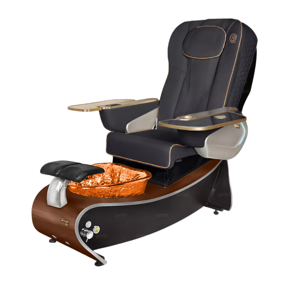 Lavender 3 - Black with Gold BowlDark Cherry Laminate Base