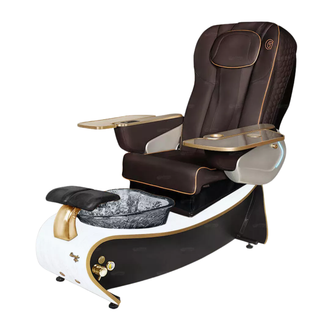 Lavender 3 Chocolate with Black BowlWhite Gloss Laminate Base