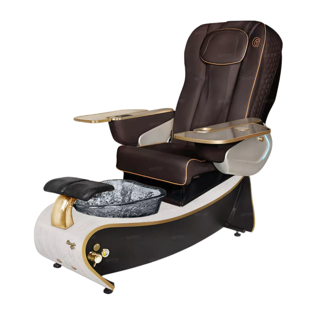 Lavender 3 Chocolate with Black BowlWhite Marble Laminate Base