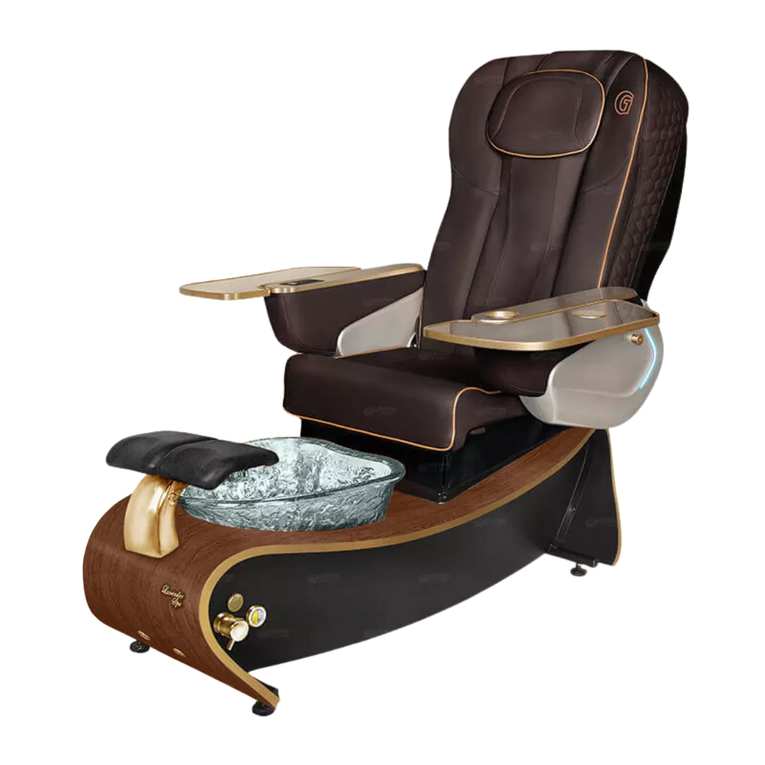 Lavender 3 Chocolate with Clear BowlDark Cherry Laminate Base