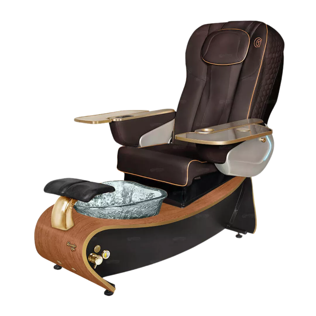 Lavender 3 Chocolate with Clear BowlOiled Walnut Laminate Base