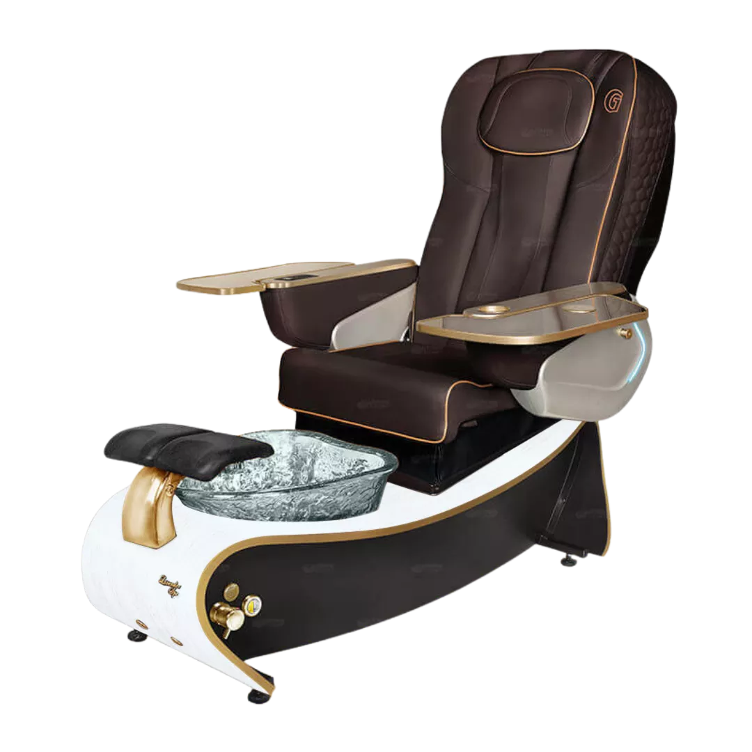 Lavender 3 Chocolate with Clear BowlWhite Gloss Laminate Base